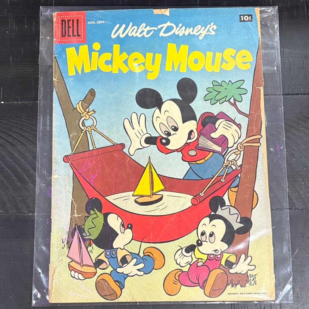 Dell Mickey Mouse Comic Book Cover (1957)